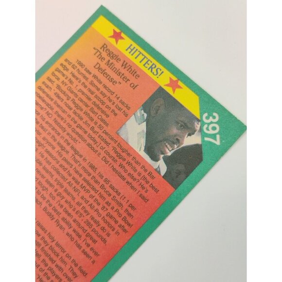 Philadelphia Eagles Reggie White 1991 Fleer - #397 - Picture 5 of 5